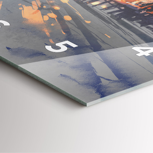 Zegar na ścianę kwadratowy Zimowy Krajobraz drzew