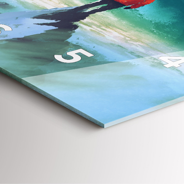 Zegar na ścianę kwadratowy Człowiek na księżycu