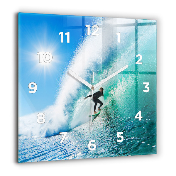 Kwadratowy zegar Surfing na Hawajach