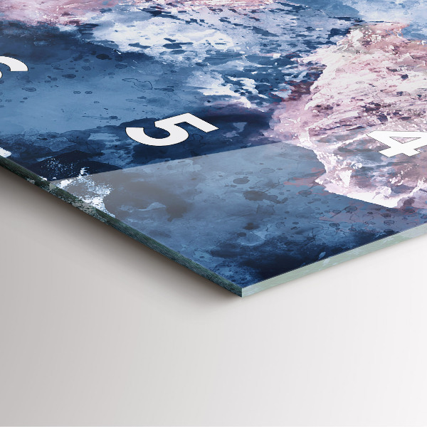 Zegar na ścianę kwadratowy Abstrakcyjne pasma górskie