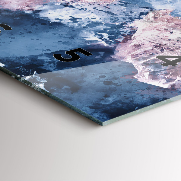 Zegar na ścianę kwadratowy Abstrakcyjne pasma górskie