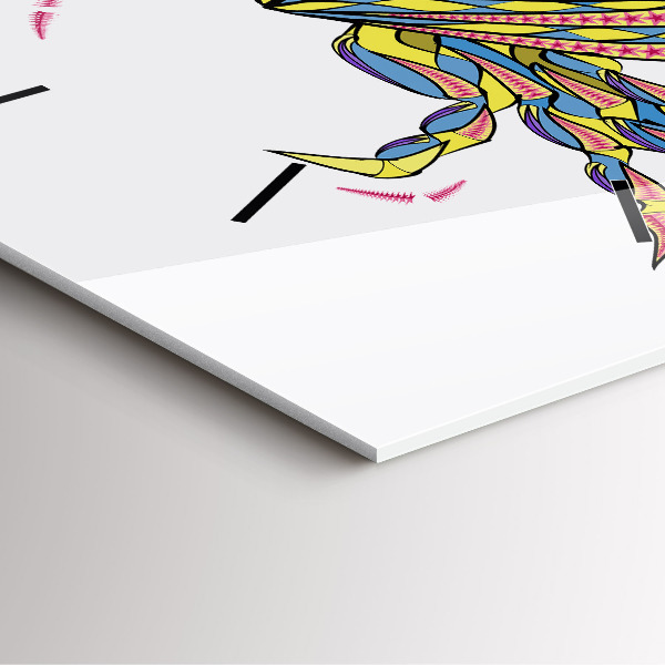 Zegar ścienny kwadratowy Krab etniczny