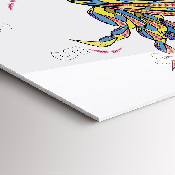 Zegar ścienny kwadratowy Krab etniczny