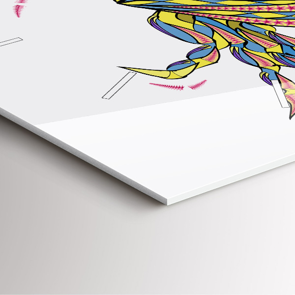 Zegar ścienny kwadratowy Krab etniczny