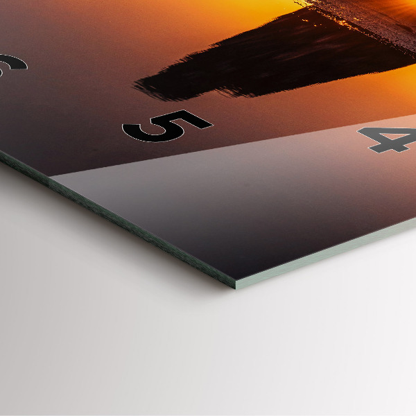 Zegar ścienny kwadratowy Biegacz i zachód słońca