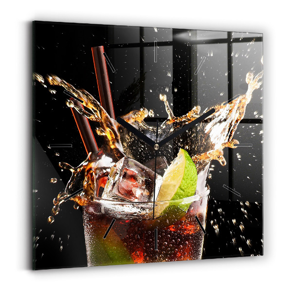 Kwadratowy zegar Drink z lodem