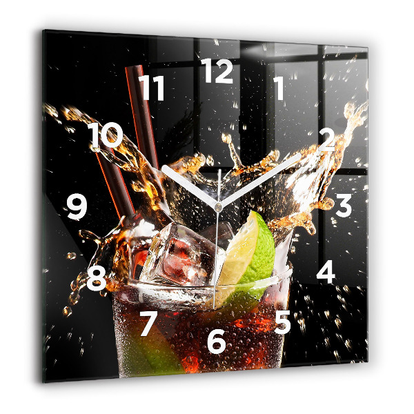 Kwadratowy zegar Drink z lodem