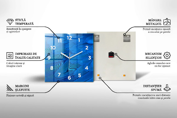 Kwadratowy zegar Drink z lodem
