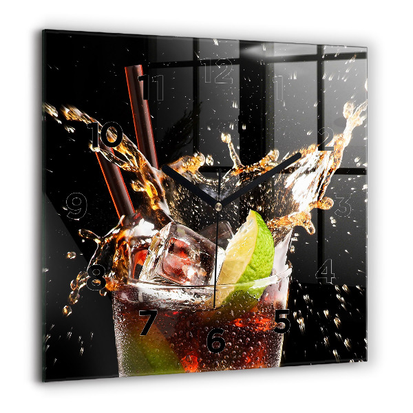 Kwadratowy zegar Drink z lodem