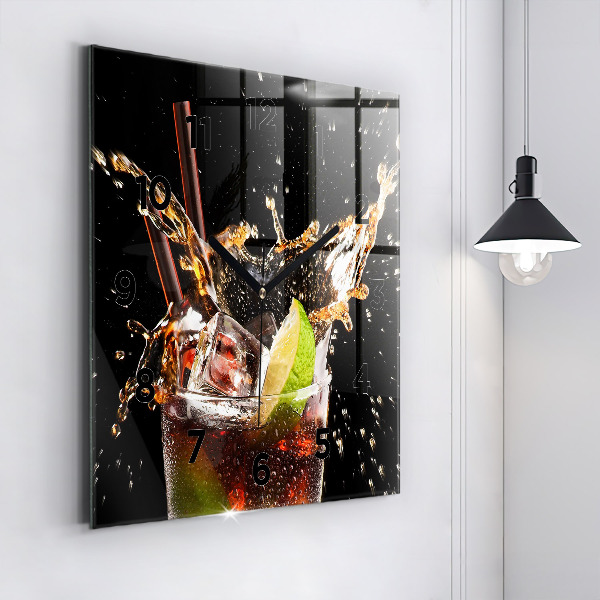 Kwadratowy zegar Drink z lodem