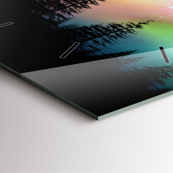 Zegar ścienny kwadratowy Zorza polarna