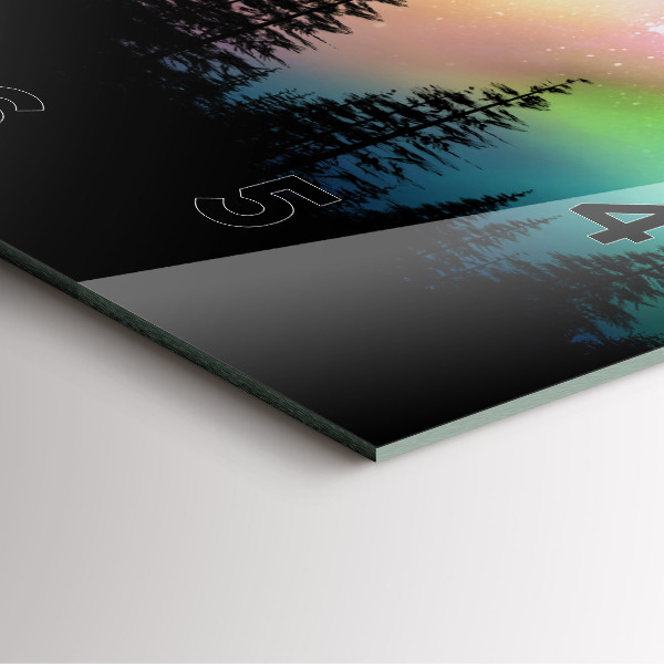 Zegar ścienny kwadratowy Zorza polarna