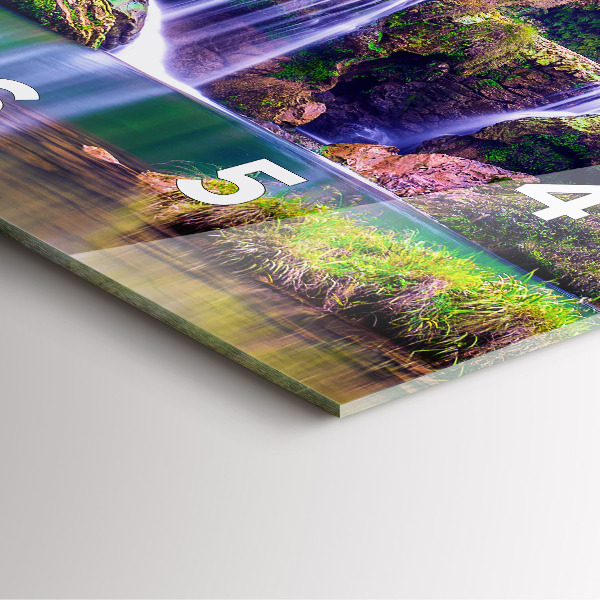 Zegar ścienny kwadratowy Wodospad Jiulong Chiny