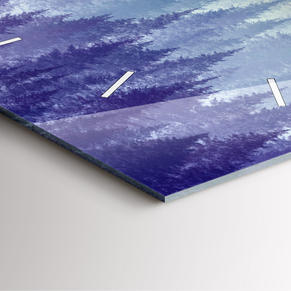 Zegar ścienny kwadratowy Las we mgle