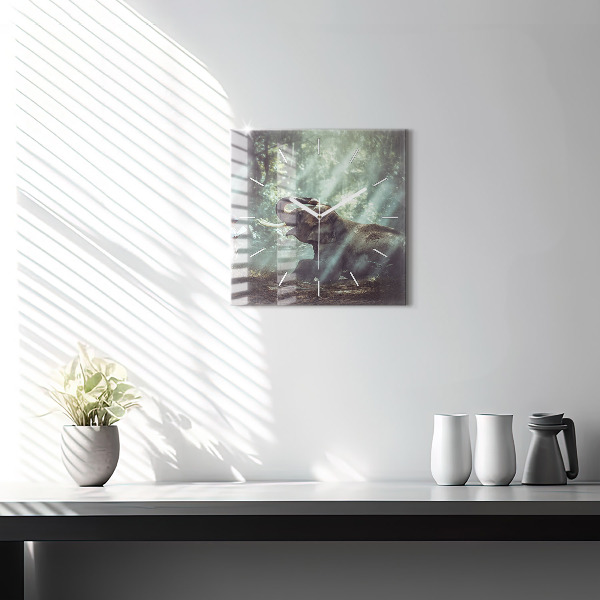 Zegar ścienny kwadratowy Chłopczyk czyta książkę