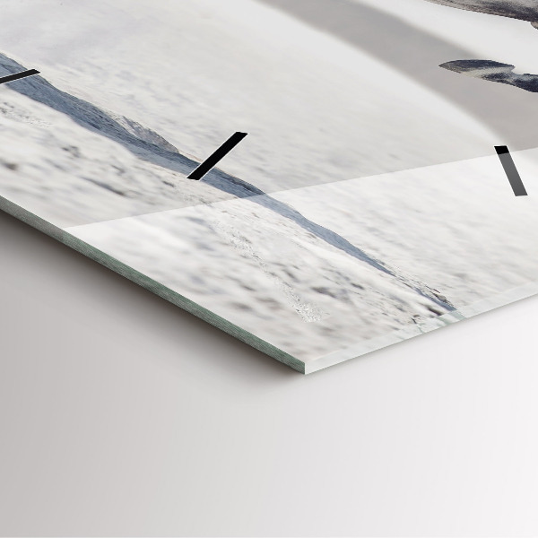 Kwadratowy zegar Galopujący biały koń