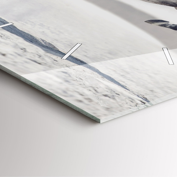 Kwadratowy zegar Galopujący biały koń