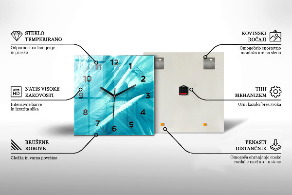 Zegar na ścianę kwadratowy Człowiek i potwór na bagnach