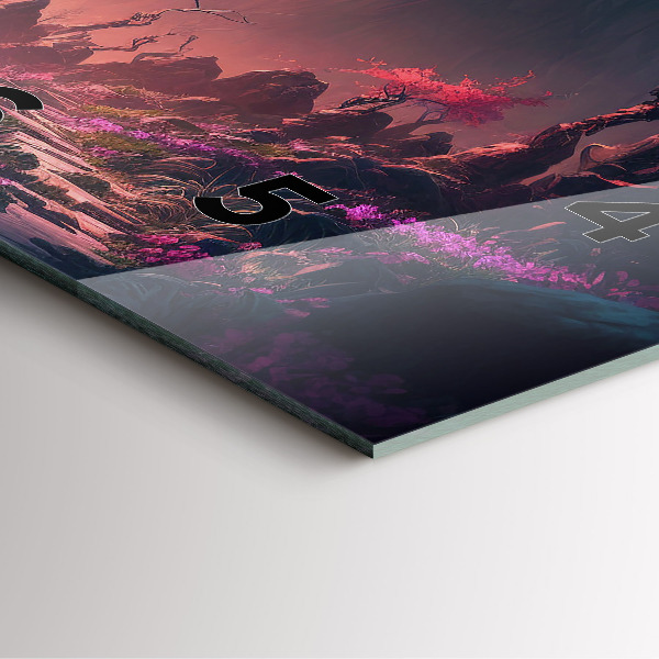 Zegar na ścianę kwadratowy Magiczny las i góry