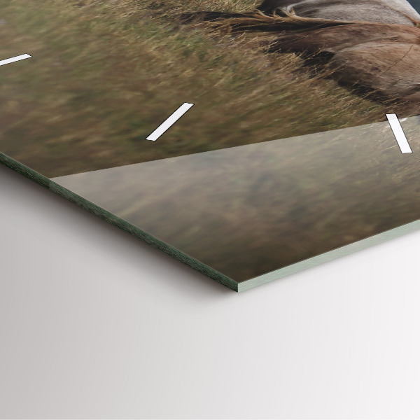 Zegar ścienny kwadratowy Konie w galopie