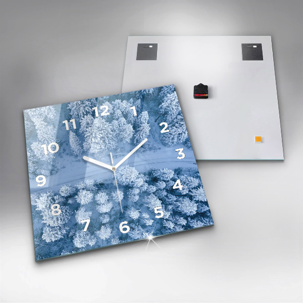 Zegar ścienny kwadratowy Las z drona