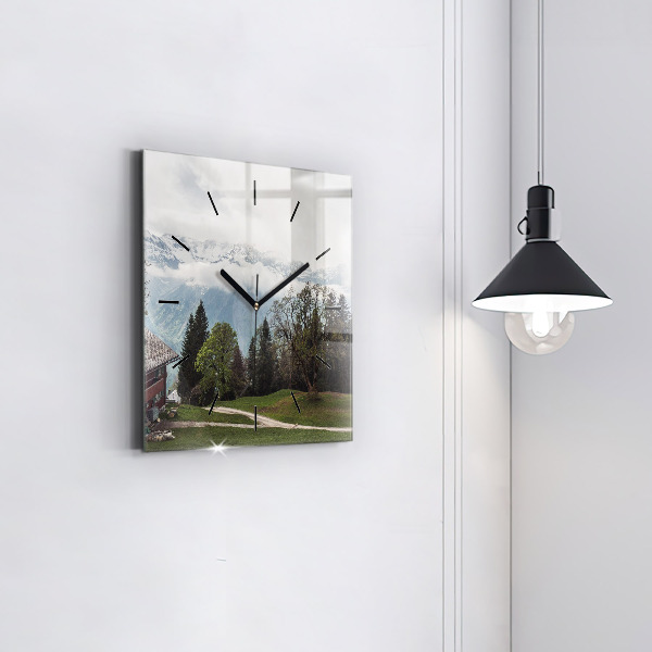Zegar ścienny kwadratowy Widok na góry
