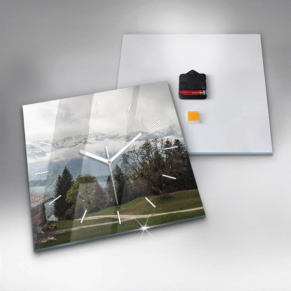 Zegar ścienny kwadratowy Widok na góry