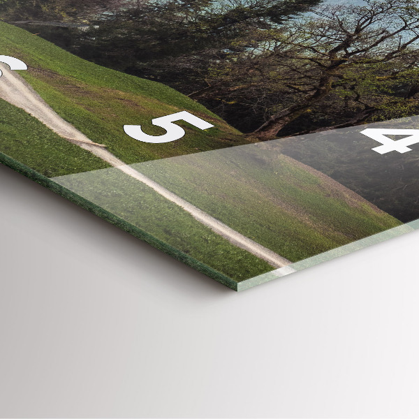 Zegar ścienny kwadratowy Widok na góry