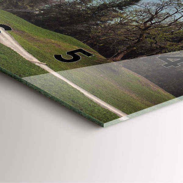 Zegar ścienny kwadratowy Widok na góry