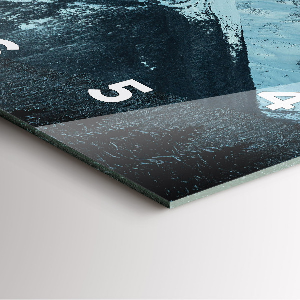 Zegar ścienny kwadratowy Pasmo górskie zimą