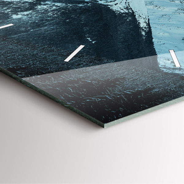 Zegar ścienny kwadratowy Pasmo górskie zimą