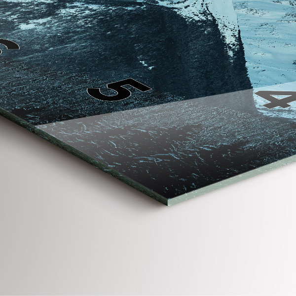 Zegar ścienny kwadratowy Pasmo górskie zimą