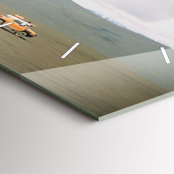 Zegar ścienny kwadratowy Pojazd na pustyni Kamczatka