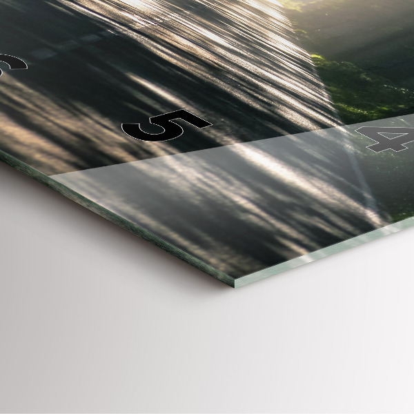 Zegar ścienny kwadratowy Leśna droga i smugi słońca