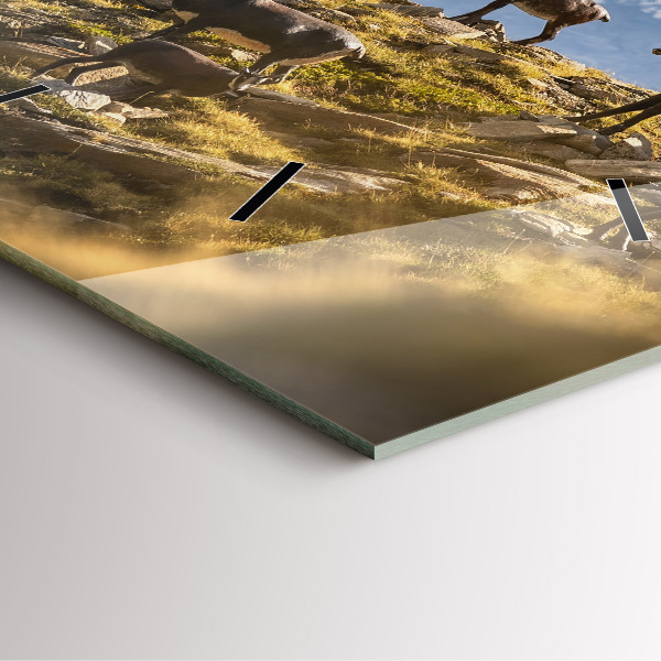 Zegar ścienny kwadratowy Koza w Dolinie Aosta