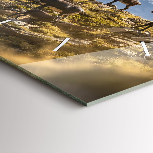 Zegar ścienny kwadratowy Koza w Dolinie Aosta