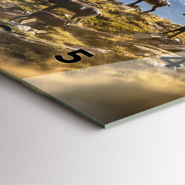 Zegar ścienny kwadratowy Koza w Dolinie Aosta