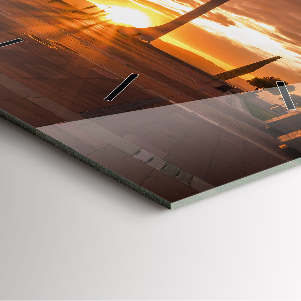 Zegar ścienny kwadratowy Barcelona Park Olimpijski