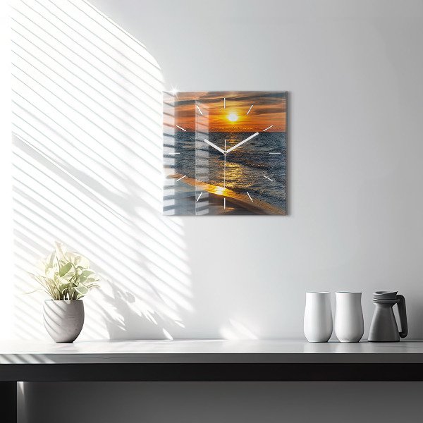 Zegar na ścianę kwadratowy Władysławowo Morze Bałtyckie