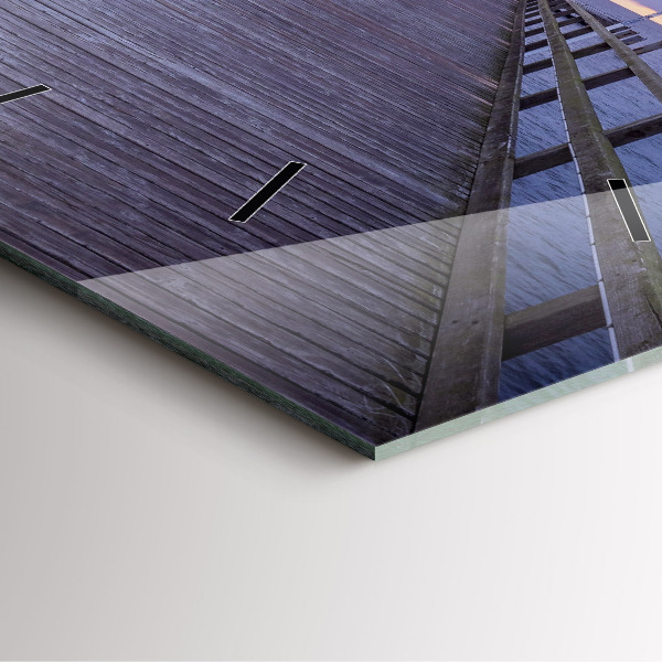 Zegar ścienny kwadratowy Molo na Morzu Bałtyckim