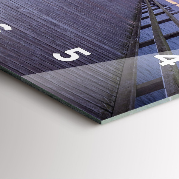 Zegar ścienny kwadratowy Molo na Morzu Bałtyckim