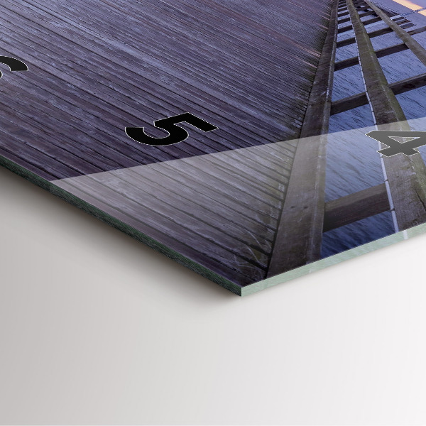 Zegar ścienny kwadratowy Molo na Morzu Bałtyckim