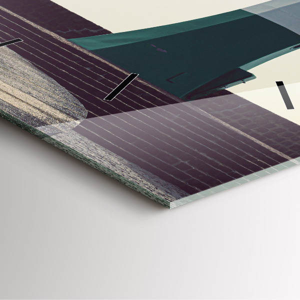 Zegar ścienny kwadratowy Latarnia morska i morze