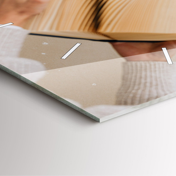 Zegar ścienny kwadratowy Chwila z książką