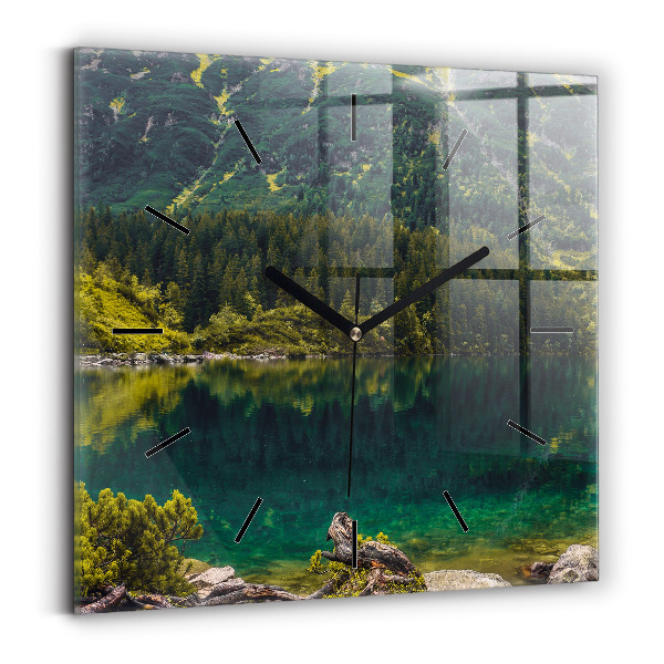 Zegar ścienny kwadratowy Morskie Oko w Tatrach