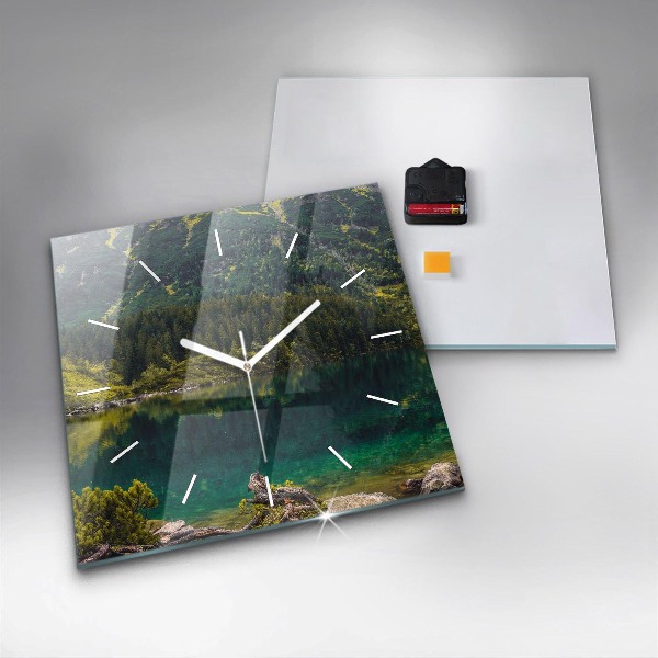 Zegar ścienny kwadratowy Morskie Oko w Tatrach