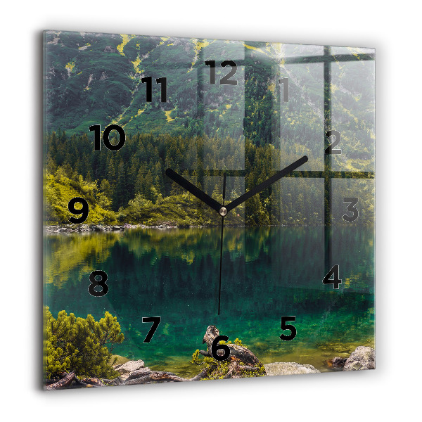 Zegar ścienny kwadratowy Morskie Oko w Tatrach