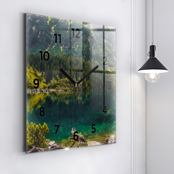 Zegar ścienny kwadratowy Morskie Oko w Tatrach