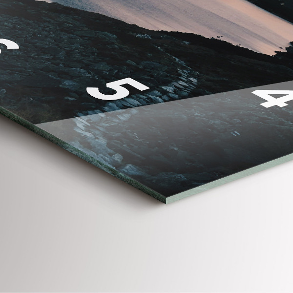 Zegar ścienny kwadratowy Jezioro i góry