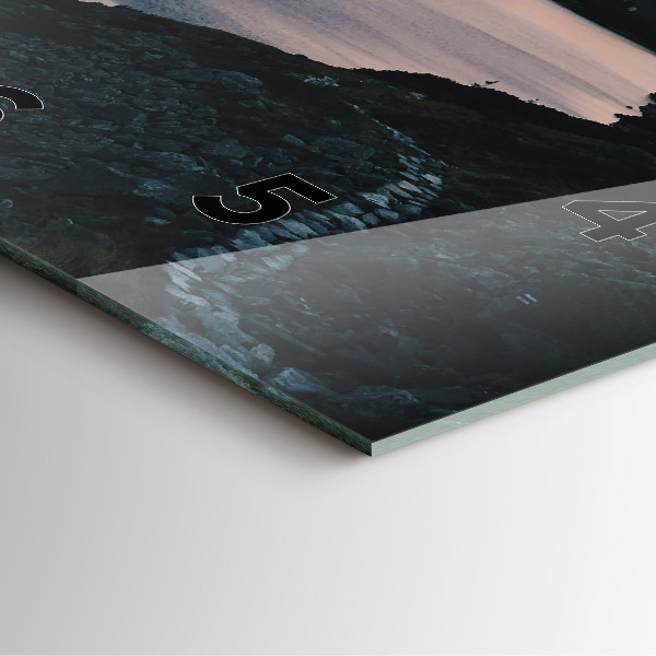 Zegar ścienny kwadratowy Jezioro i góry